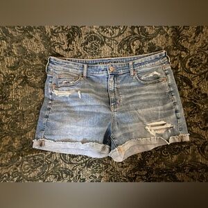 American Eagle High Rise Shorty ripped shorts size 16